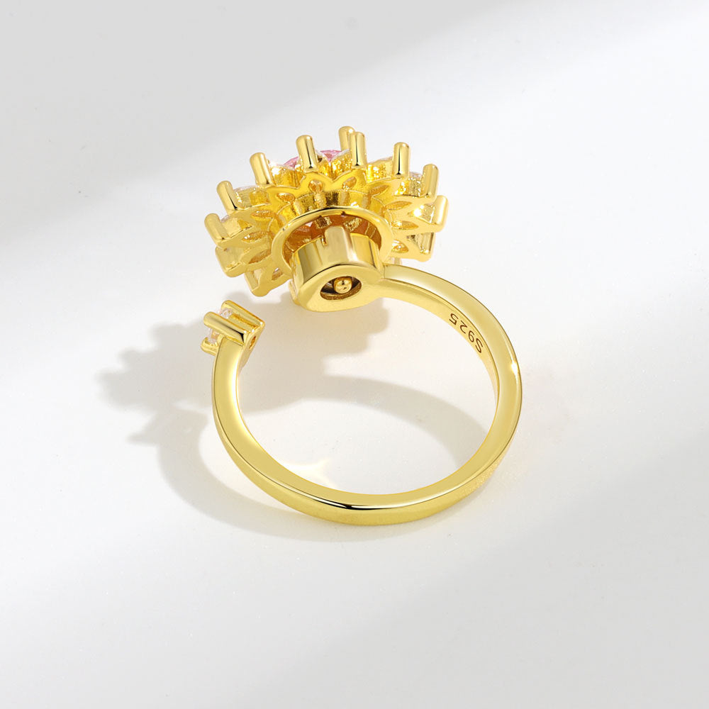 Sunflower Adjustable Rotating Ring